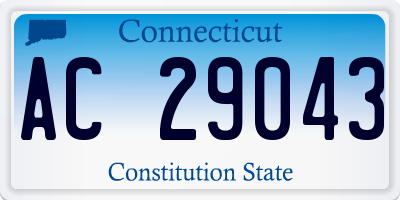 CT license plate AC29043