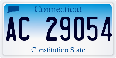 CT license plate AC29054