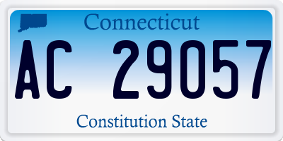 CT license plate AC29057