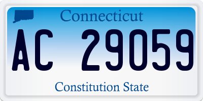 CT license plate AC29059