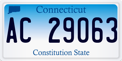 CT license plate AC29063