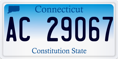 CT license plate AC29067