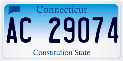 CT license plate AC29074