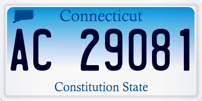 CT license plate AC29081