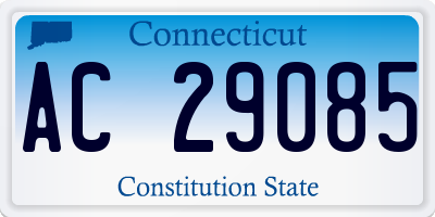 CT license plate AC29085