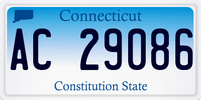 CT license plate AC29086