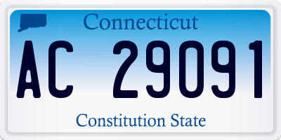 CT license plate AC29091