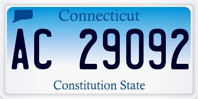 CT license plate AC29092