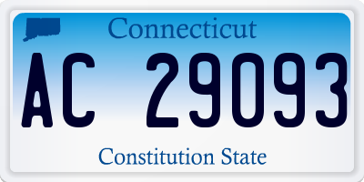 CT license plate AC29093
