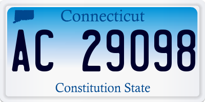 CT license plate AC29098