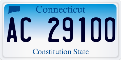 CT license plate AC29100