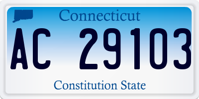 CT license plate AC29103