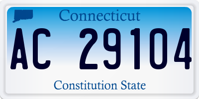 CT license plate AC29104