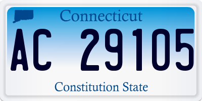 CT license plate AC29105