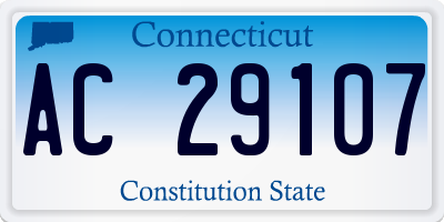 CT license plate AC29107