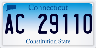 CT license plate AC29110
