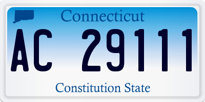 CT license plate AC29111