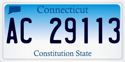 CT license plate AC29113