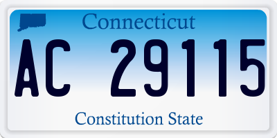 CT license plate AC29115