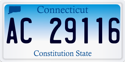 CT license plate AC29116