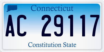 CT license plate AC29117