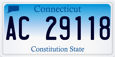 CT license plate AC29118