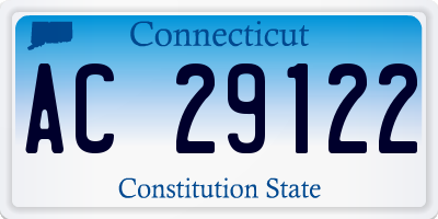 CT license plate AC29122