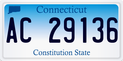 CT license plate AC29136