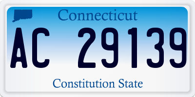 CT license plate AC29139