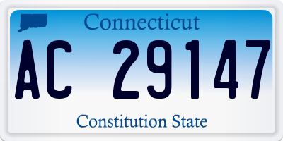 CT license plate AC29147