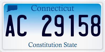 CT license plate AC29158