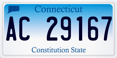 CT license plate AC29167