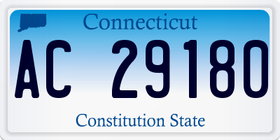 CT license plate AC29180