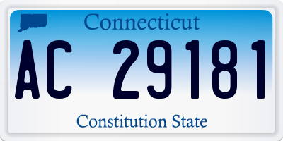 CT license plate AC29181