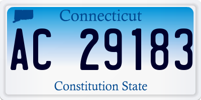 CT license plate AC29183