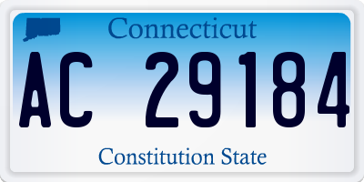 CT license plate AC29184