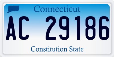 CT license plate AC29186