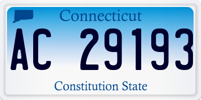 CT license plate AC29193