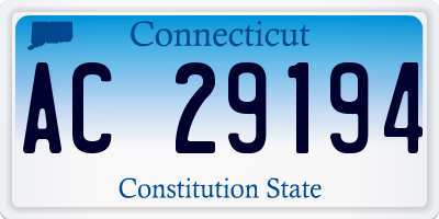 CT license plate AC29194