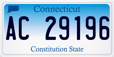 CT license plate AC29196