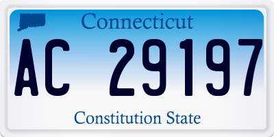 CT license plate AC29197