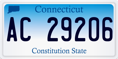 CT license plate AC29206