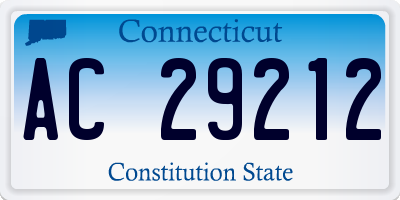 CT license plate AC29212