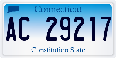 CT license plate AC29217