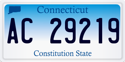 CT license plate AC29219