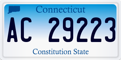 CT license plate AC29223