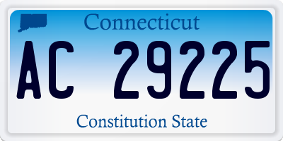 CT license plate AC29225