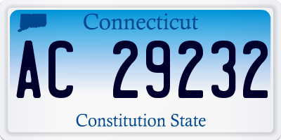 CT license plate AC29232