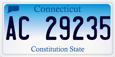 CT license plate AC29235