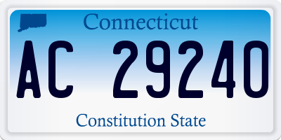 CT license plate AC29240